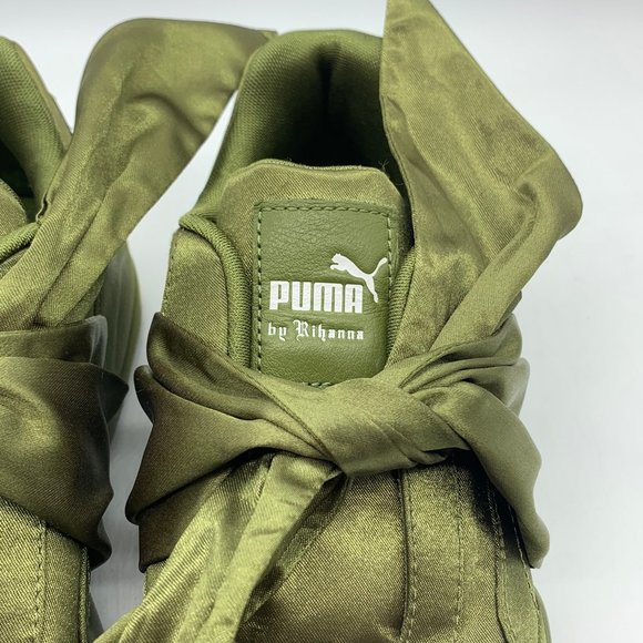 Women's Puma Fenty Rihanna Bow Olive - Picture 7 of 9